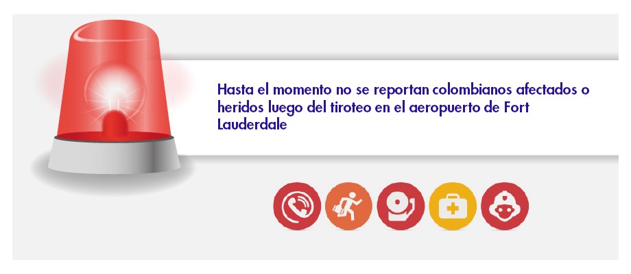 Se publicó la nota: Hasta el momento no se reportan colombianos afectados o heridos luego del tiroteo en el aeropuerto de Fort Lauderdale, Estados Unidos