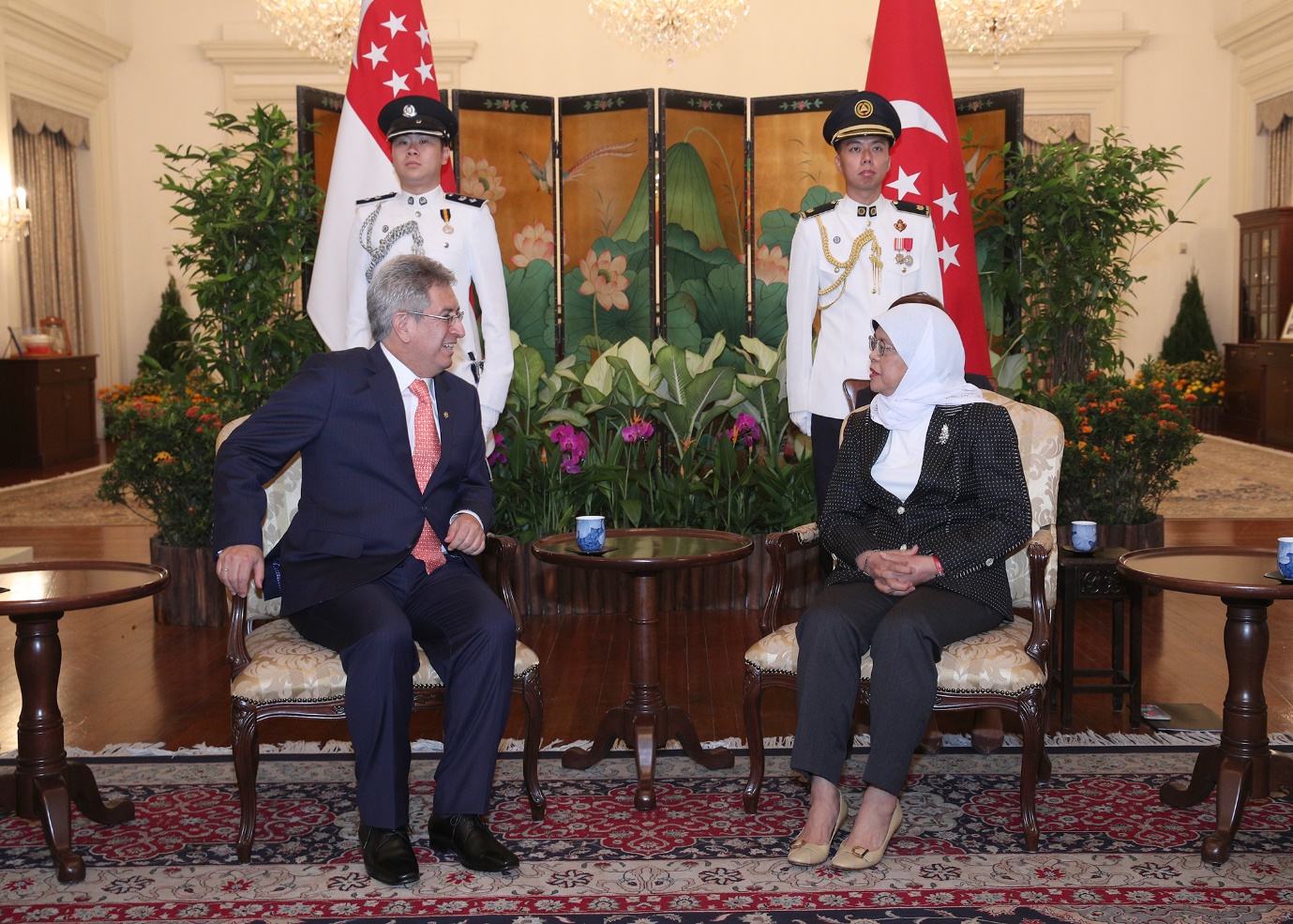 Embajador de Colombia, Manuel Hernando Solano, presentó cartas credenciales ante la Presidenta de Singapur, Halimah Yacob
