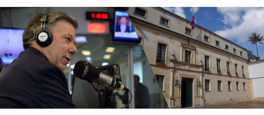 “La diplomacia que hemos ejercido ha sido diplomacia efectiva”, presidente Juan Manuel Santos en entrevista en Caracol Radio