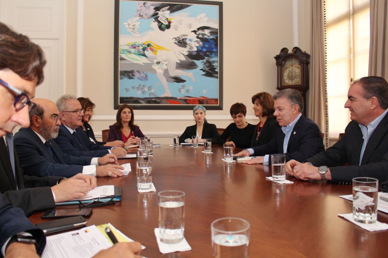 Canciller Holguín participó en la reunión que sostuvo el Presidente Santos con el Comisario de la Unión Europea, Neven Mimica y el Director de la FAO
