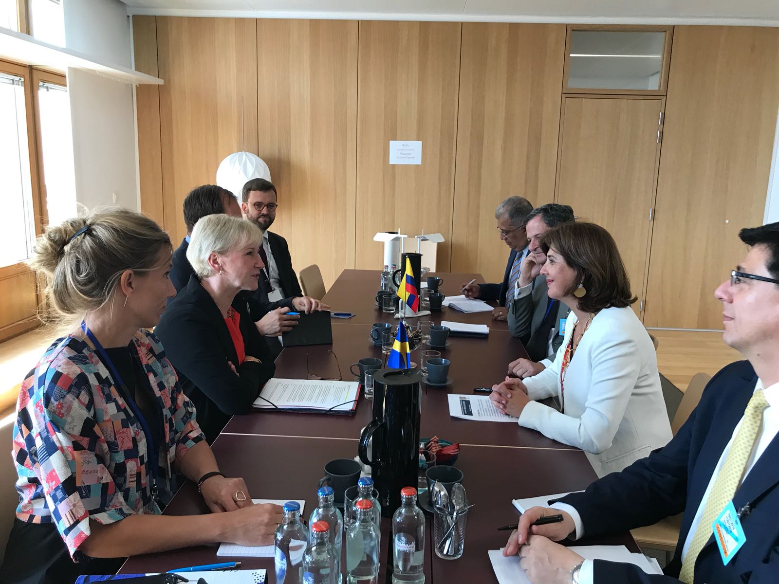 Canciller Holguín le agradeció a su homóloga de Suecia por el apoyo de su país en los temas relacionados con derechos humanos y equidad de género