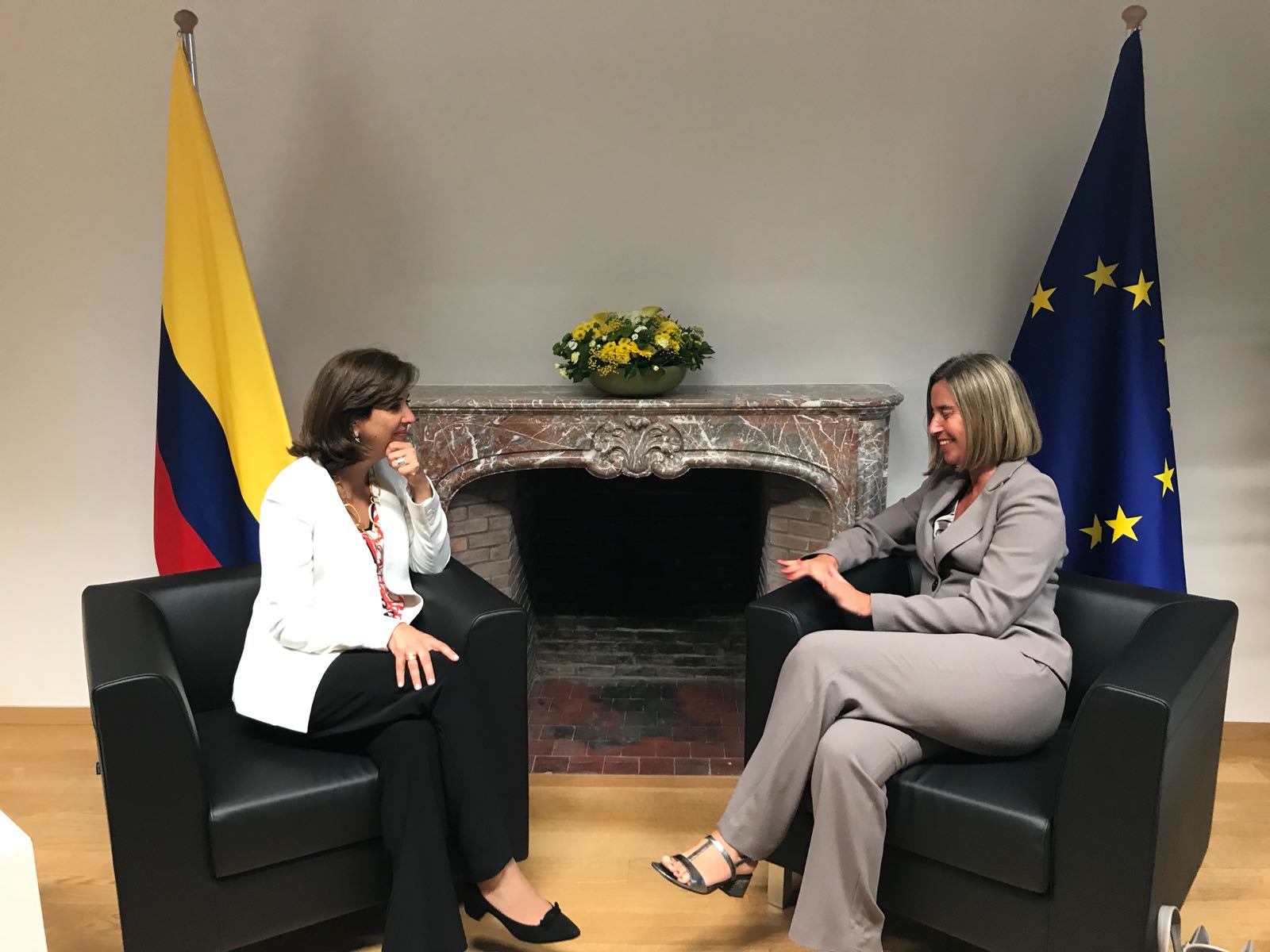 Ministra Holguín le agradeció a Federica Mogherini por el compromiso de la Unión Europea con Colombia