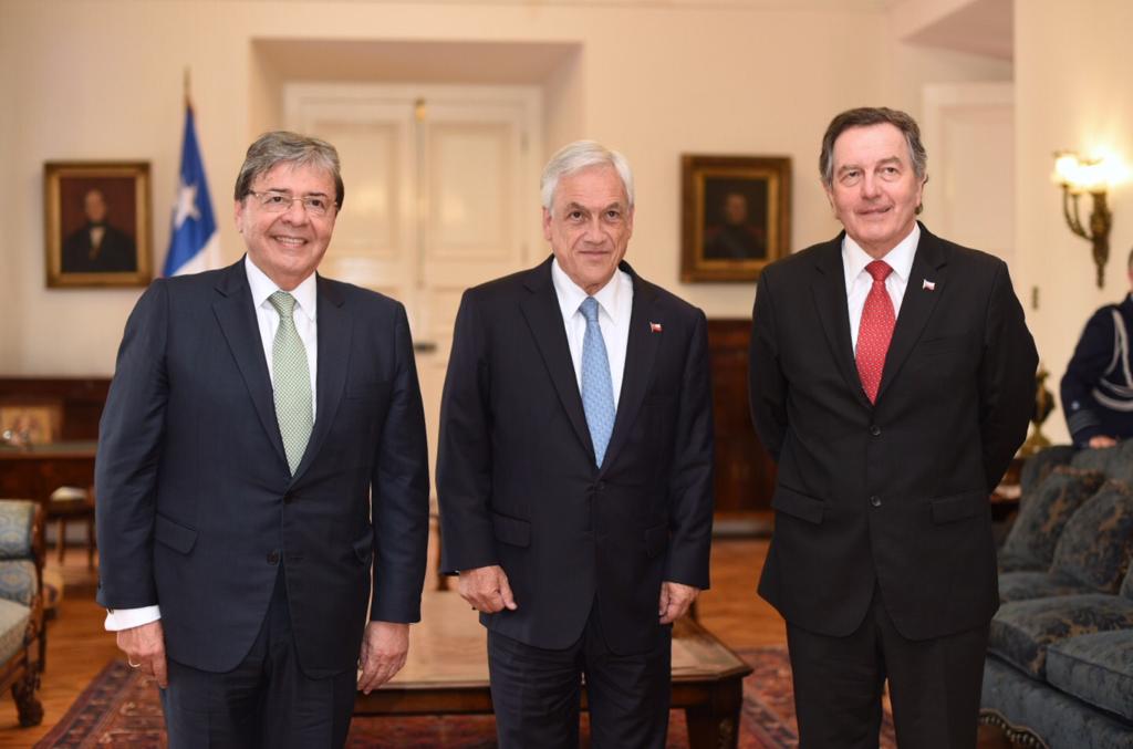 El Canciller Carlos Holmes Trujillo se reunió con el Presidente de Chile Sebastián Piñera