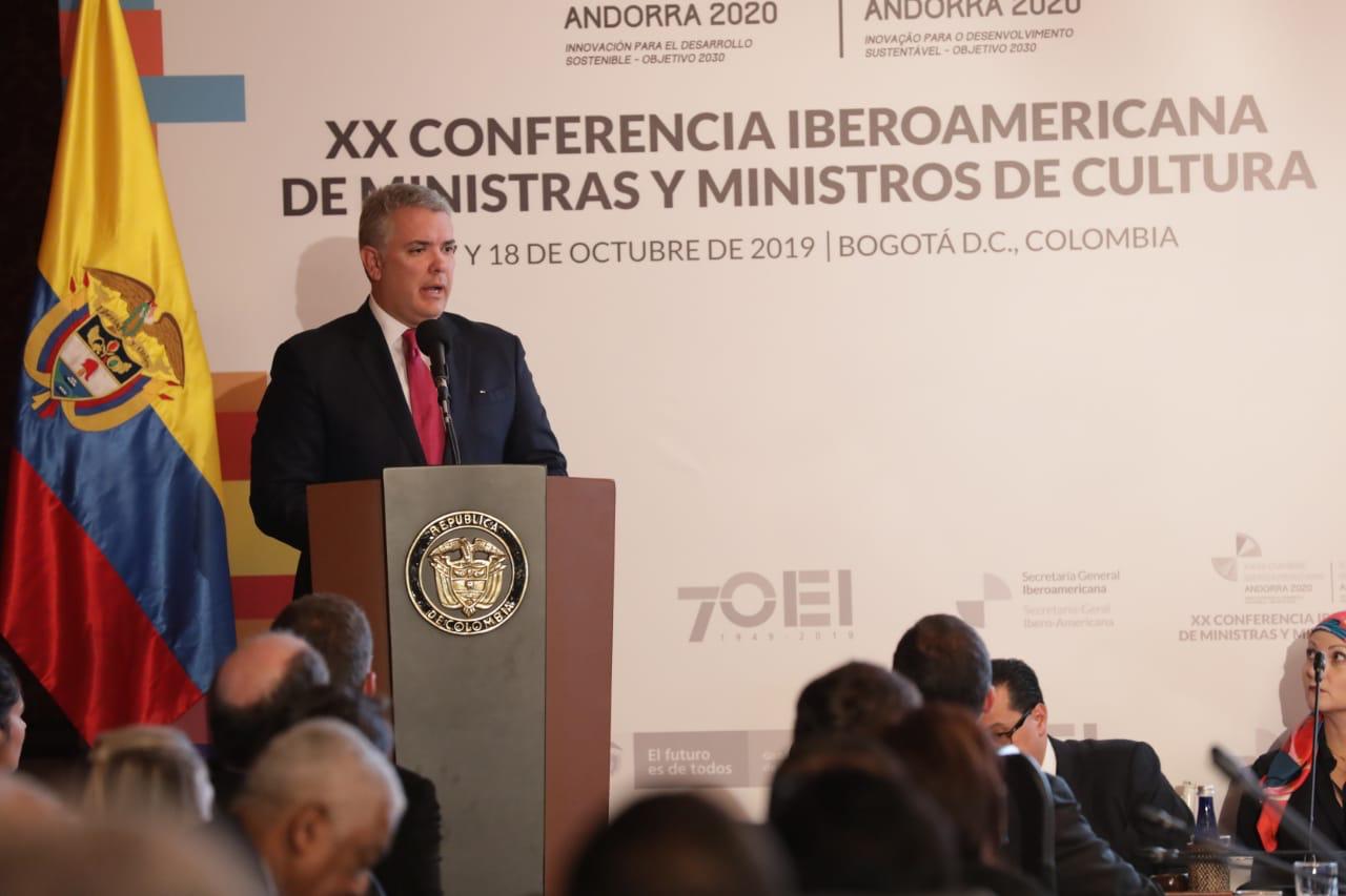 Presidente Iván Duque inauguró la XX Conferencia Iberoamericana de Ministras y Ministros de Cultura