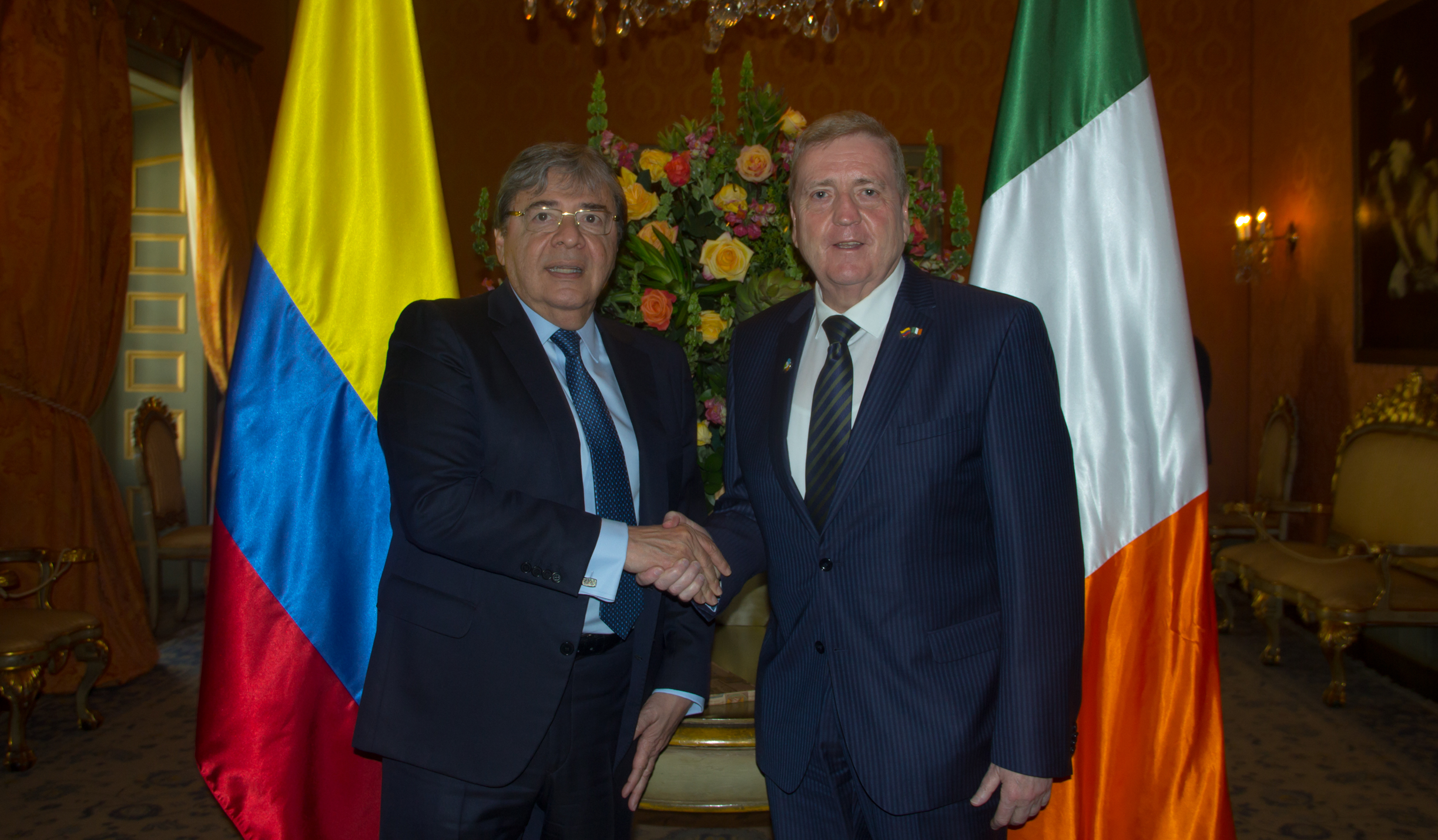 Canciller Carlos Holmes Trujillo y el Ministro de Estado de Irlanda para el Comercio, Empleo, Negocios, Mercado Único Digital de la UE, Patrick Breen, buscan impulsar comercio, emprendimiento, innovación y mercado digital