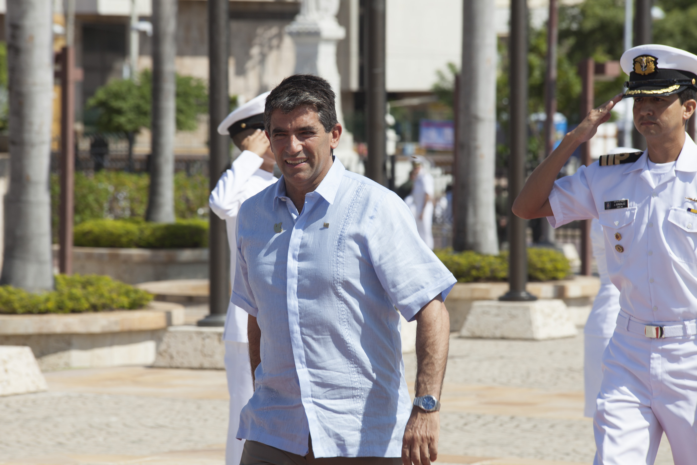 Vicepresidente de Uruguay, Raúl Sendic llegó al Centro de Convenciones para participar en la 25 versión de la Cumbre Iberoamericana
