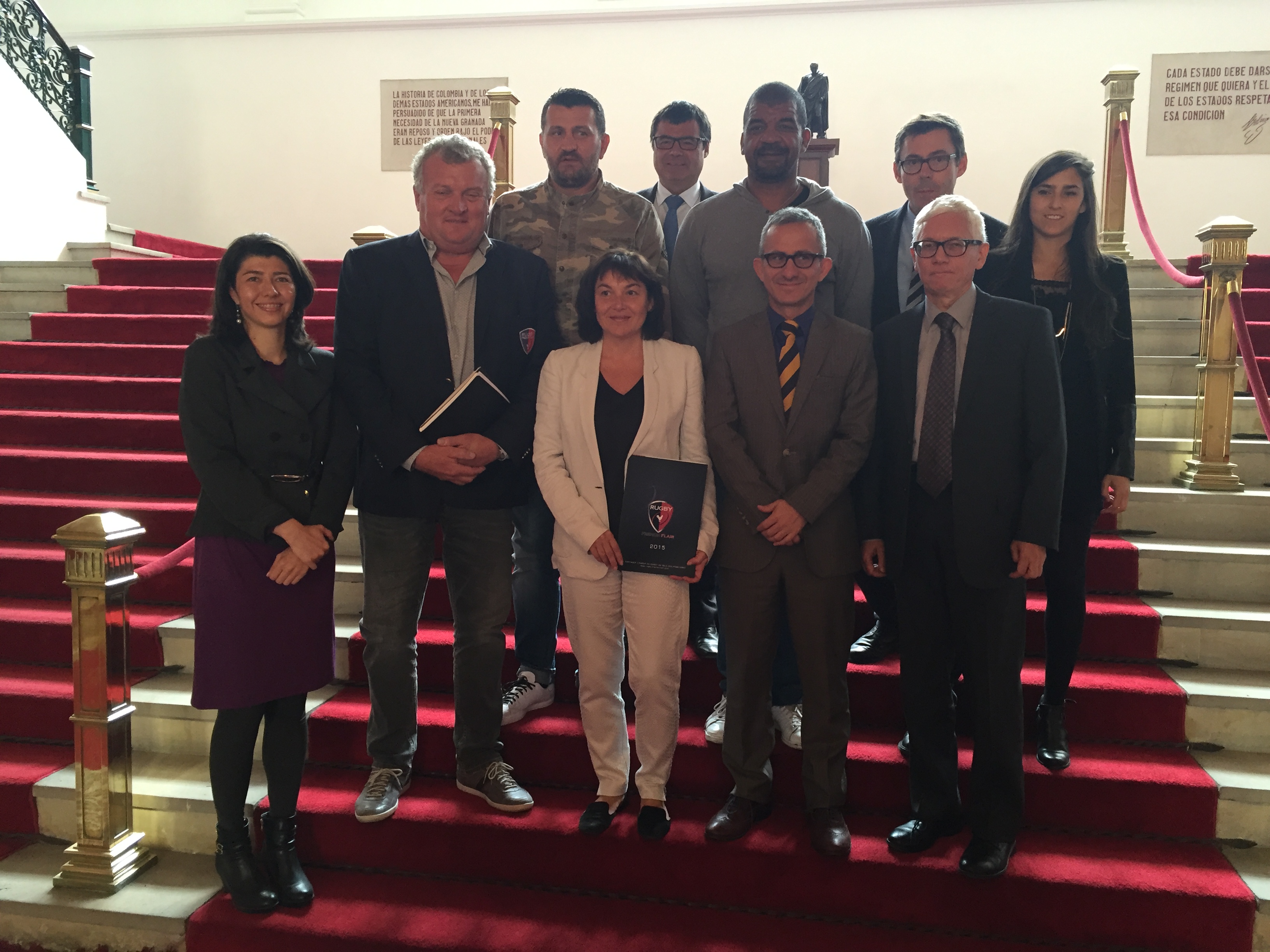 En el Palacio San Carlos concluyó el Festival Colombo-Francés de Rugby Social con un encuentro con la Secretaria de Estado para el Desarrollo y la Francofonía