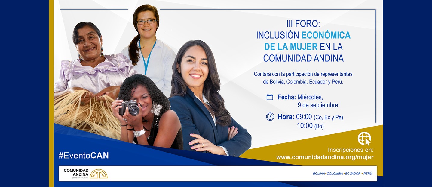 Colombia participará en el III Foro de Inclusión económica de la mujer en la Comunidad Andina, el 9 de septiembre de 2020