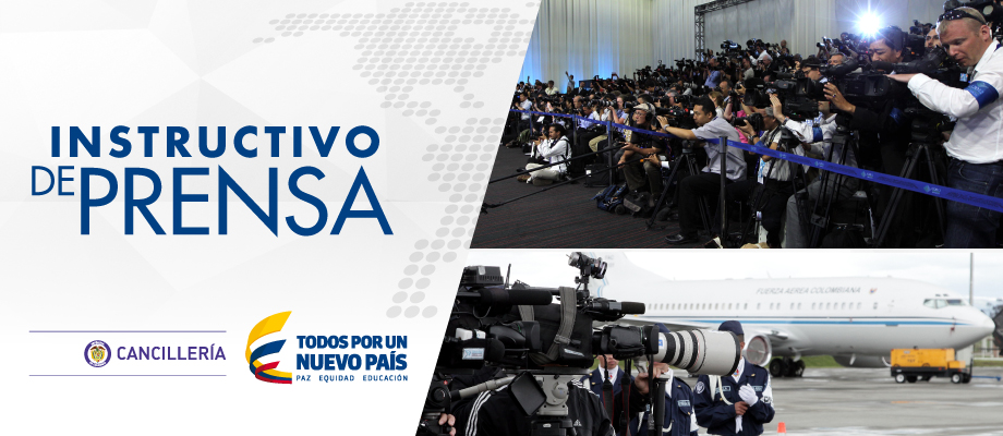 Instructivo de prensa para registrar la llegada del Primer Ministro de Israel a Colombia