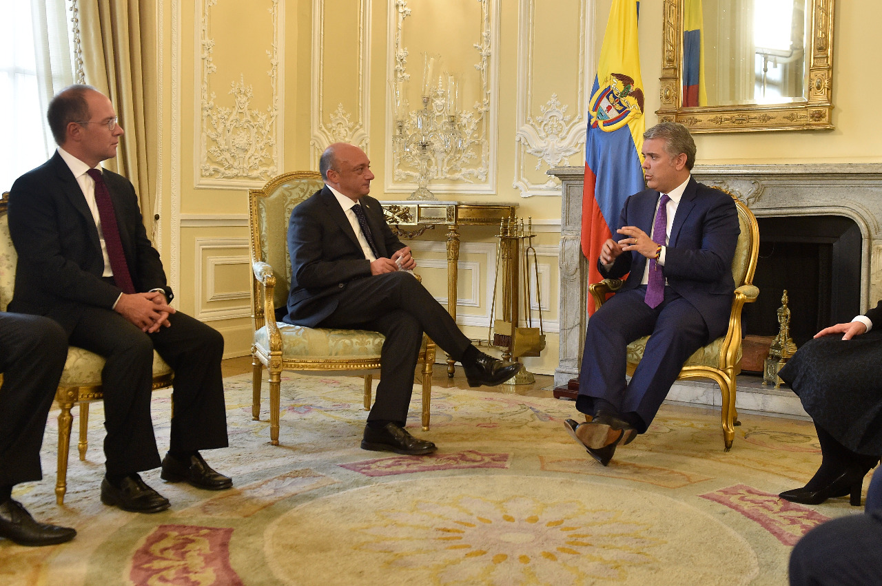Presidente Iván Duque recibió cartas credenciales del Embajador de Italia en Colombia, Gherardo Amaduzzi