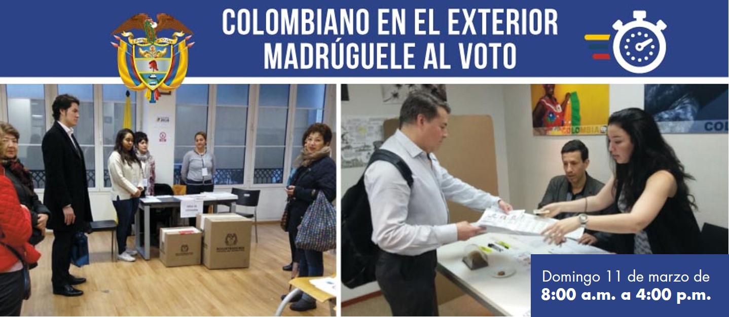 Colombiano en el exterior madrúguele al voto
