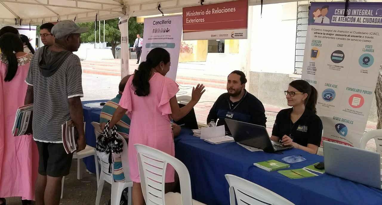 Cancillería participó en la Feria Nacional de Servicio al Ciudadano en La Guajira a la que asistieron más de 8.000 personas
