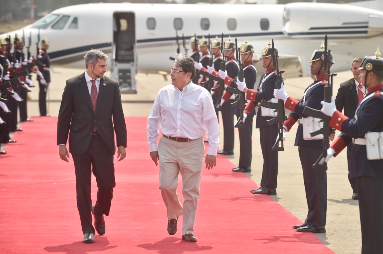 Mario Abdo Benítez Presidente de Paraguay fue recibido por el Canciller Carlos Holmes Trujillo