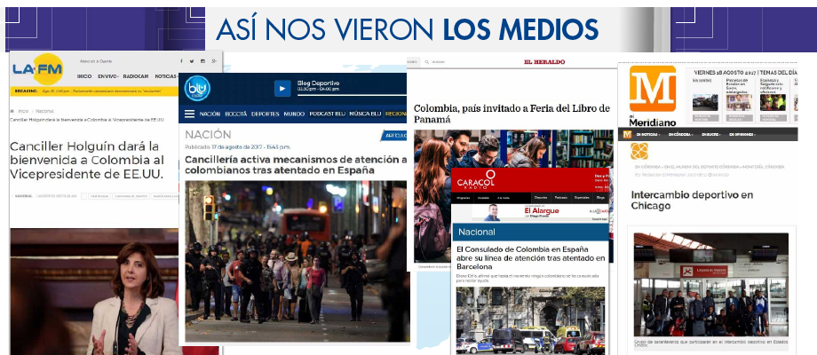 Así nos vieron los medios del 13 al 18 de agosto de 2017