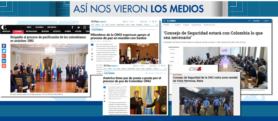 Así nos vieron los medios en la visita del Consejo de Seguridad de la ONU 