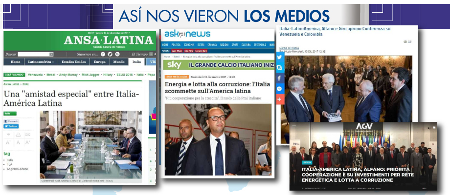 Así nos vieron los medios italianos durante la visita de la Canciller María Ángela Holguín a Italia en diciembre