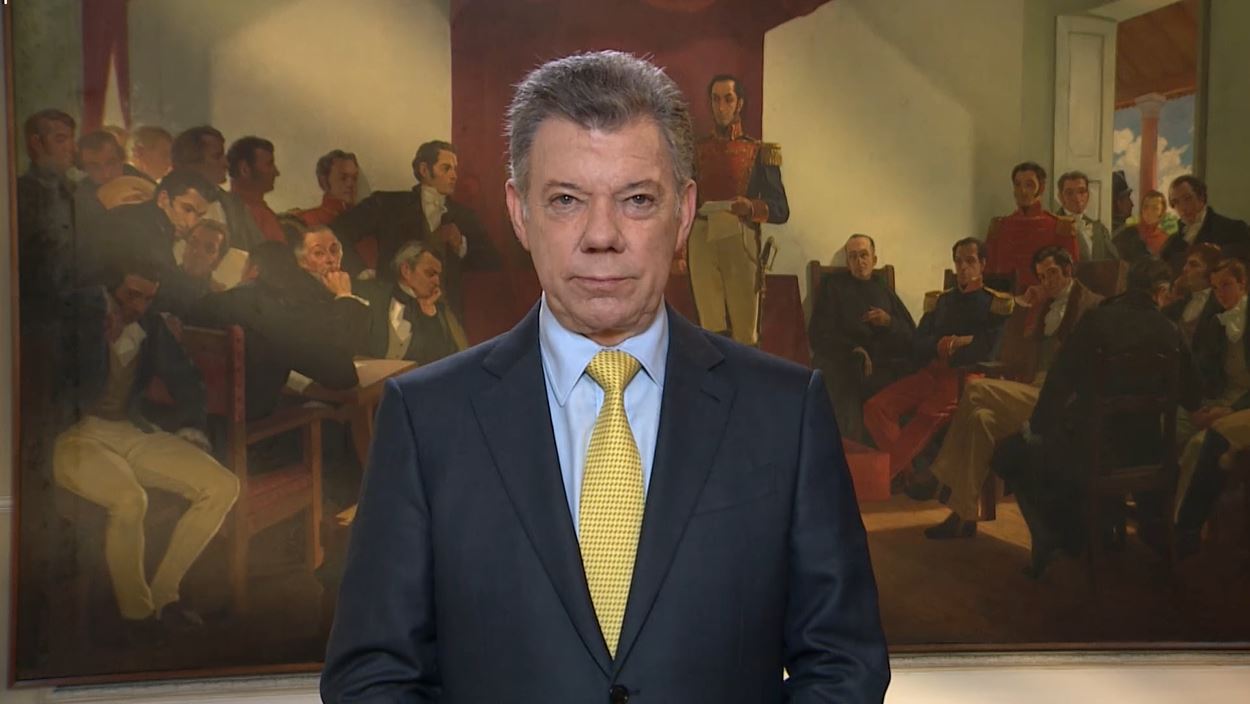 Video: Mensaje del Presidente Juan Manuel Santos a los colombianos en el exterior con ocasión de los 208 años de la Independencia de Colombia