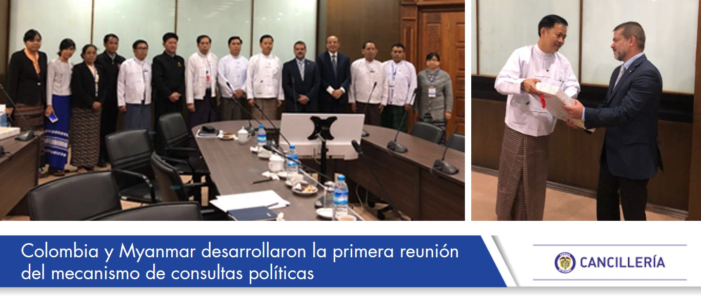 Colombia y Myanmar desarrollaron la primera reunión del mecanismo de consultas políticas