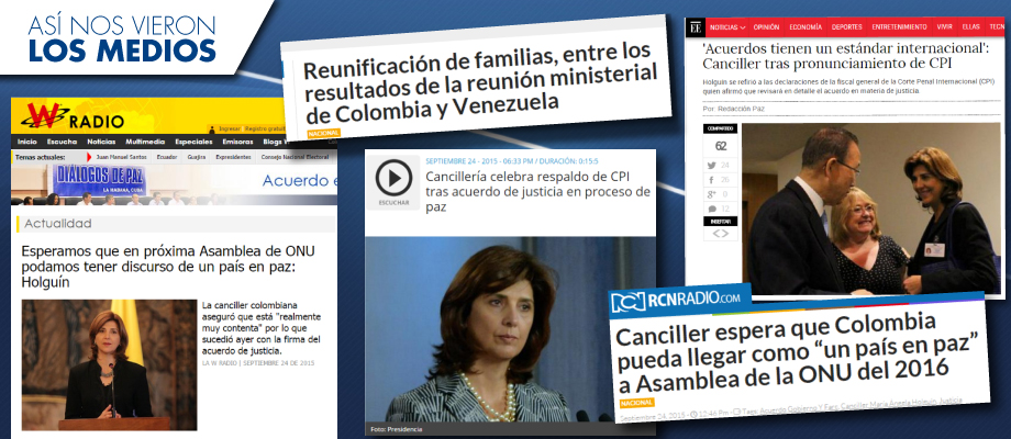 Así nos vieron los medios del 21 al 25 de septiembre de 2015