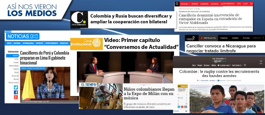 Así nos vieron los medios del 19 al 23 de octubre de 2015