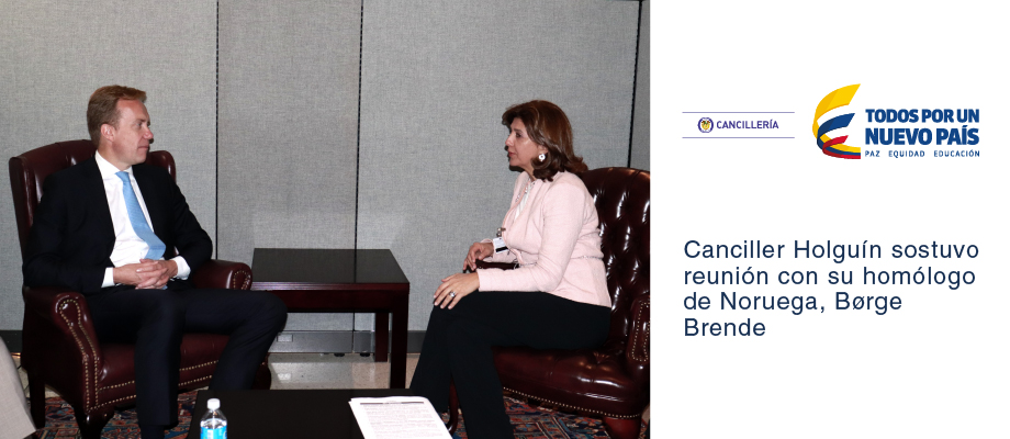 Canciller Holguín sostuvo reunión con su homólogo de Noruega