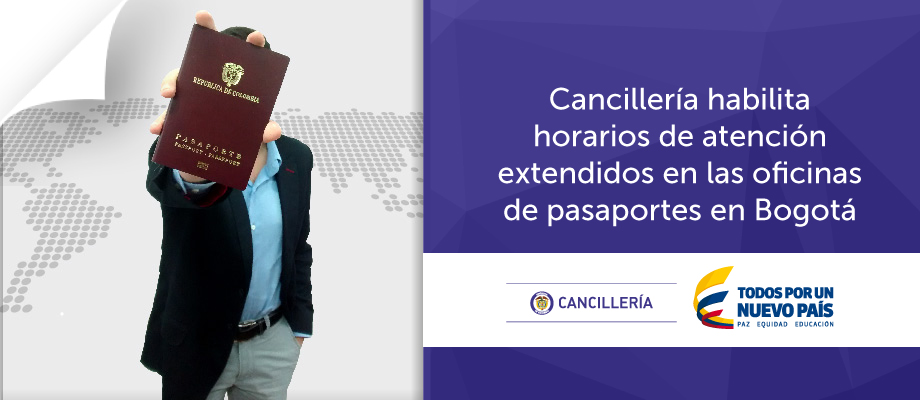 Alt: Cancillería habilita horarios de atención extendidos en las oficinas de pasaportes en Bogotá