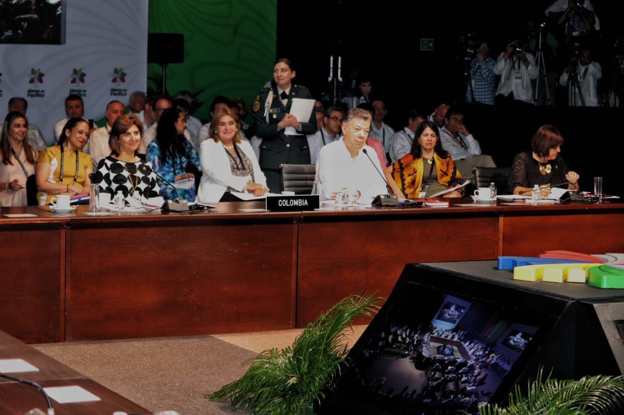 “La visión estratégica 2030 le permite a la Alianza enfrentar los retos globales en materia de libre comercio": Presidente Santos en la instalación de la XIII Cumbre de AP