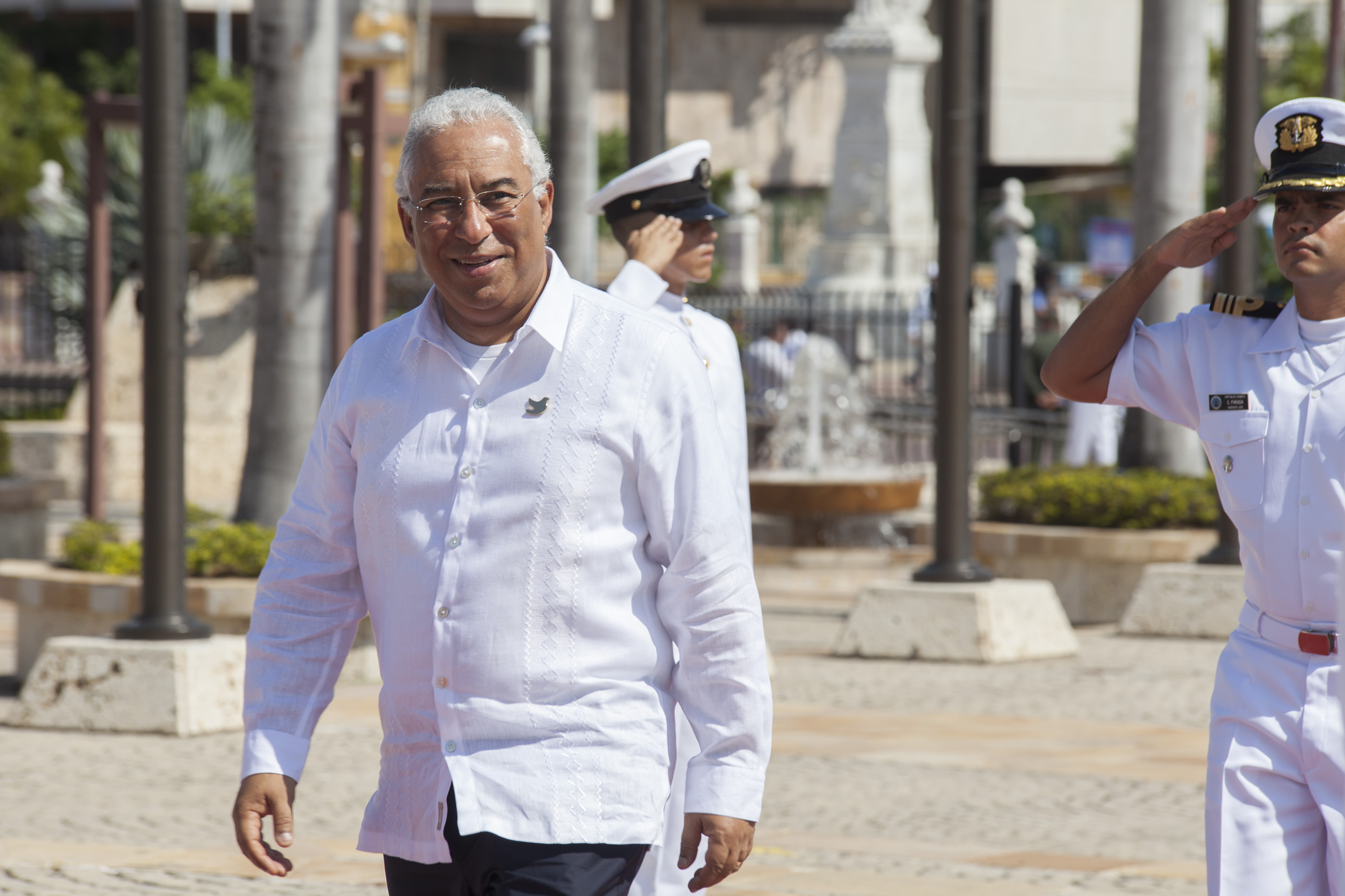 El Primer Ministro de Portugal, António Luís Santos da Costa, llegó al Centro de Convenciones 