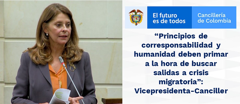 “Principios de corresponsabilidad y humanidad deben primar a la hora de buscar salidas a crisis migratoria”: Vicepresidenta-