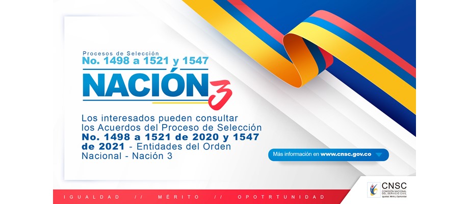 Proceso de Selección No. 1498 a 1521 y 1547 de 2021 