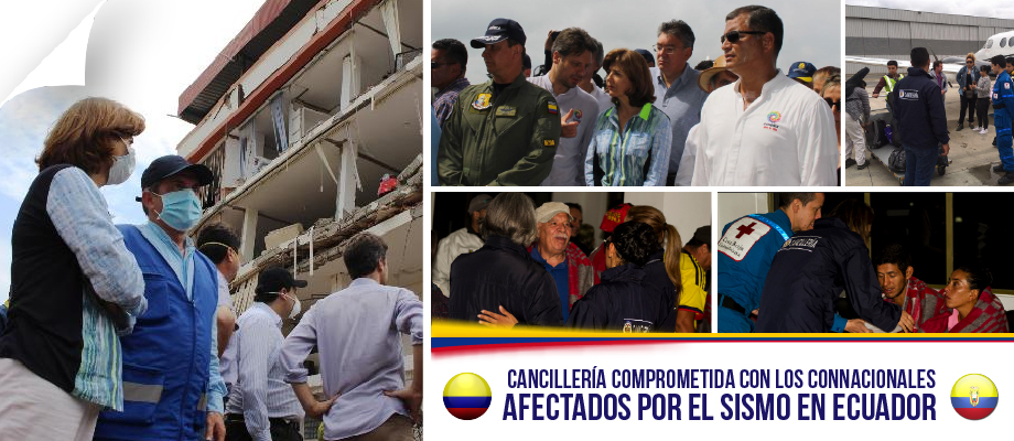 Alt Cancillería comprometida con los connacionales afectados por el sismo en Ecuador 