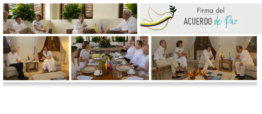 La Canciller Holguín participó en varios encuentros durante la jornada de la firma de la paz en Cartagena