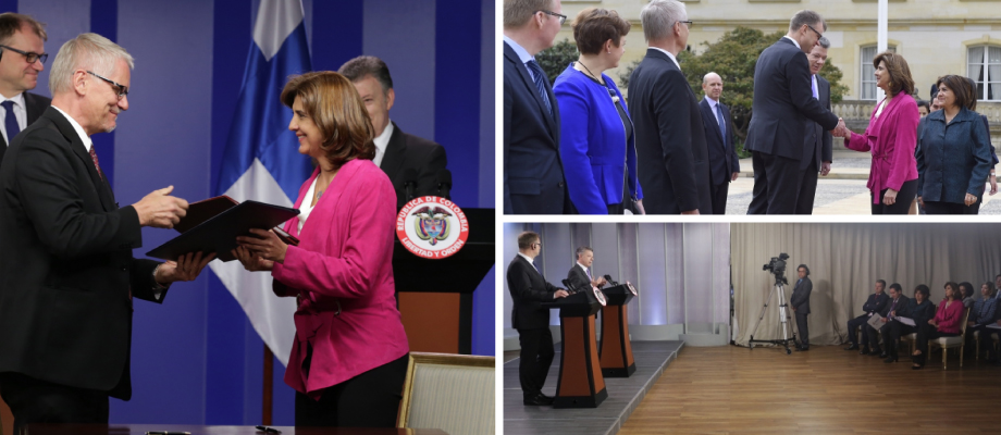 Resumen de la visita del Primer Ministro de Finlandia a Colombia en 2017