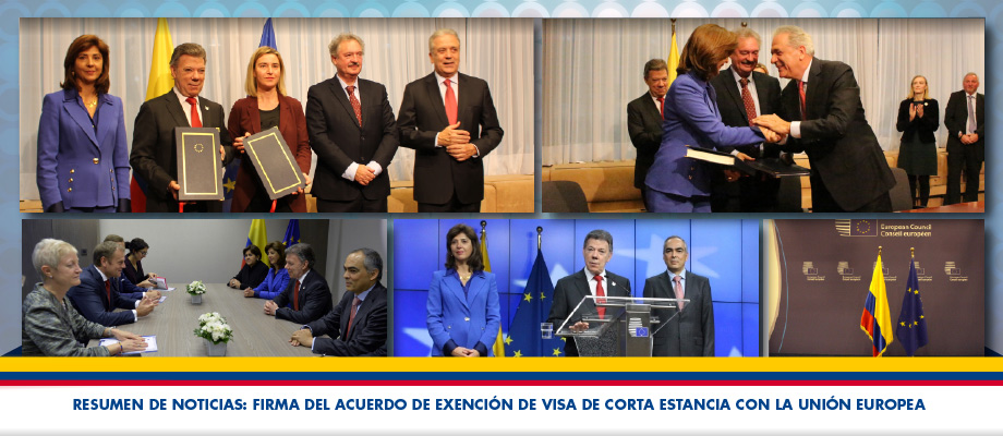 Resumen de noticias: Firma del Acuerdo de exención de visa de corta estancia con la Unión Europea