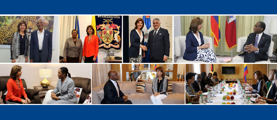 Resumen de la gira que realizó la Canciller María Ángela Holguín por países del Caribe en marzo de 2018