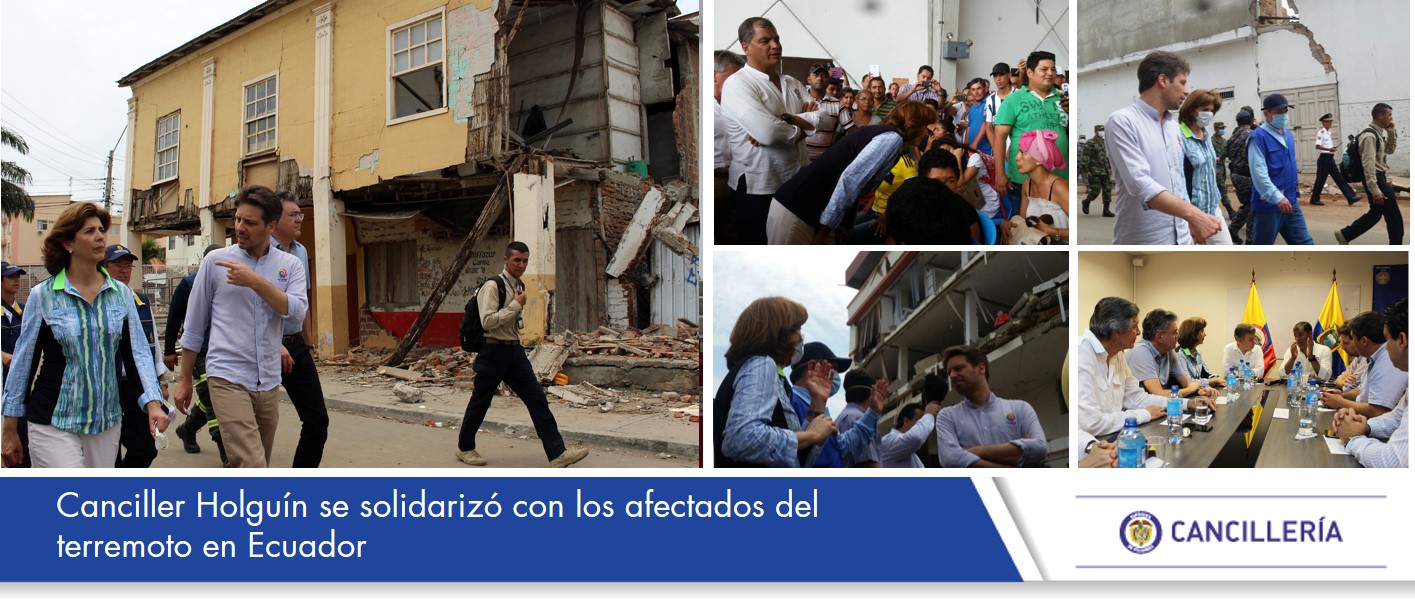 Alt Canciller Holguín se solidarizó con los afectados del terremoto en Ecuador