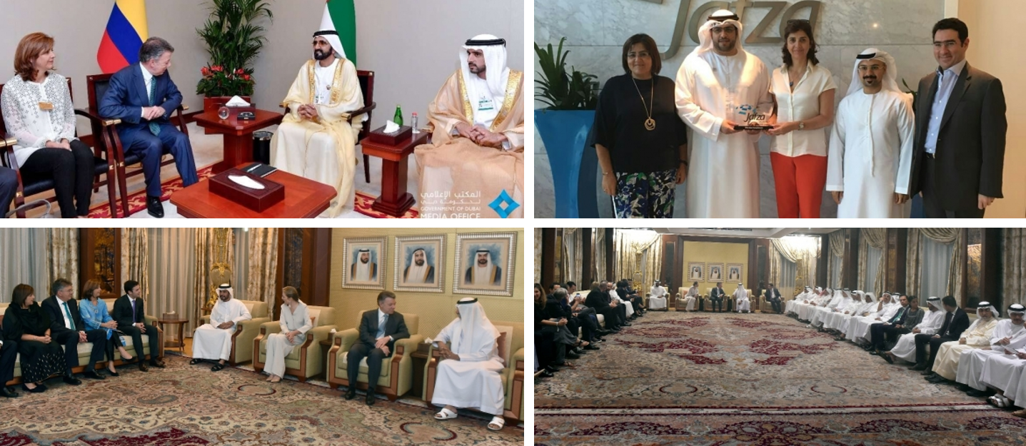 Canciller María Ángela Holguín acompañó al Presidente Juan Manuel Santos durante la visita oficial a Emiratos Árabes Unidos