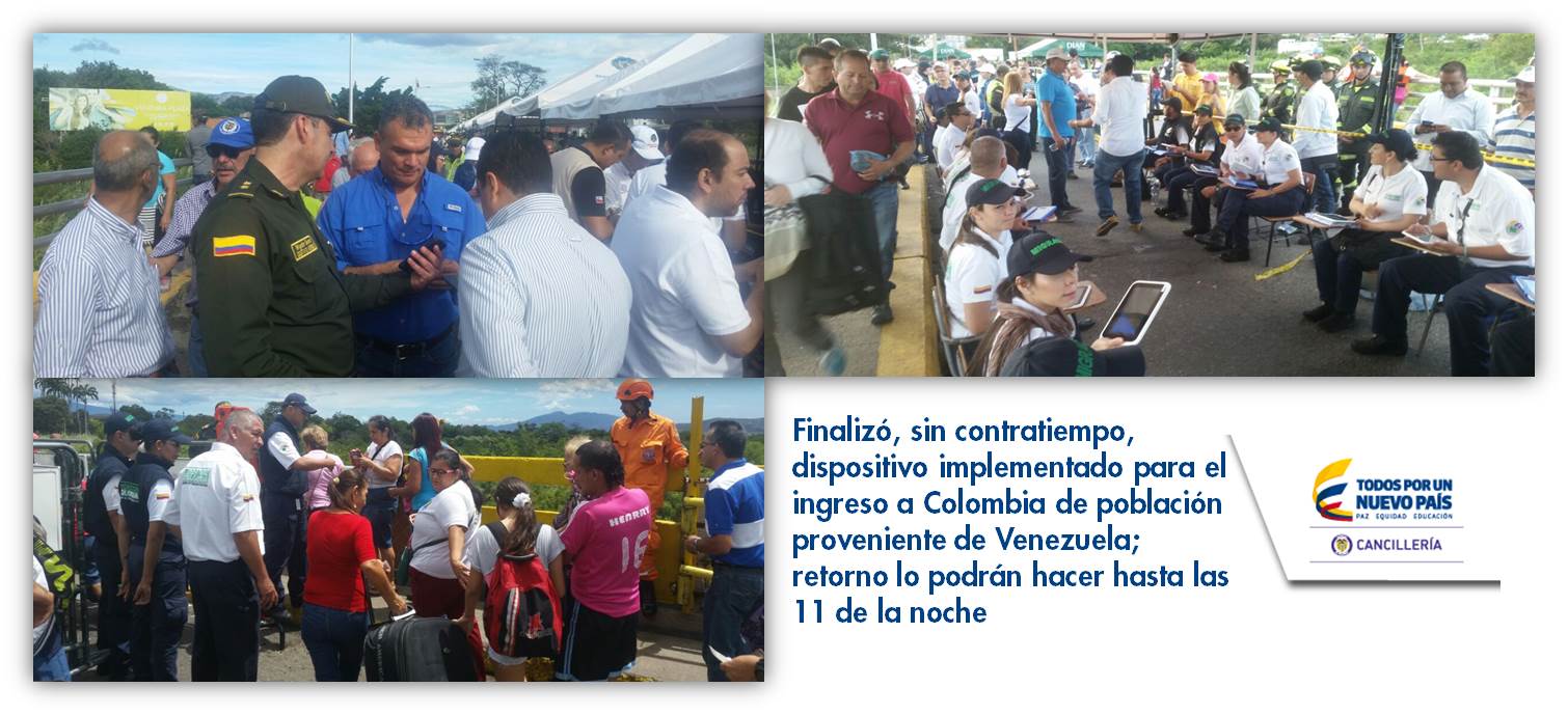 Finalizó, sin contratiempo, dispositivo implementado para ingreso a Colombia de población proveniente de Venezuela; retorno lo podrán hacer hasta las 11 de la noche