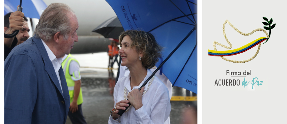 Viceministra de Relaciones Exteriores recibió en el aeropuerto de Cartagena a Su Majestad Rey don Juan Carlos
