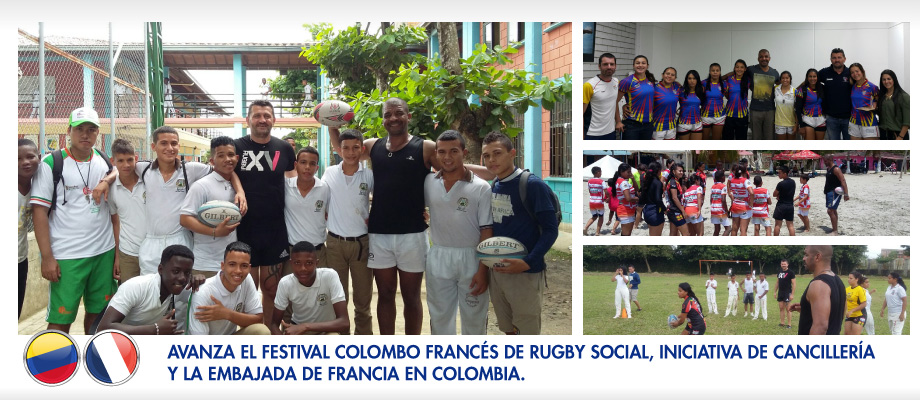 Avanza el Festival Colombo Francés de Rugby Social, iniciativa de Cancillería y la Embajada de Francia en Colombia