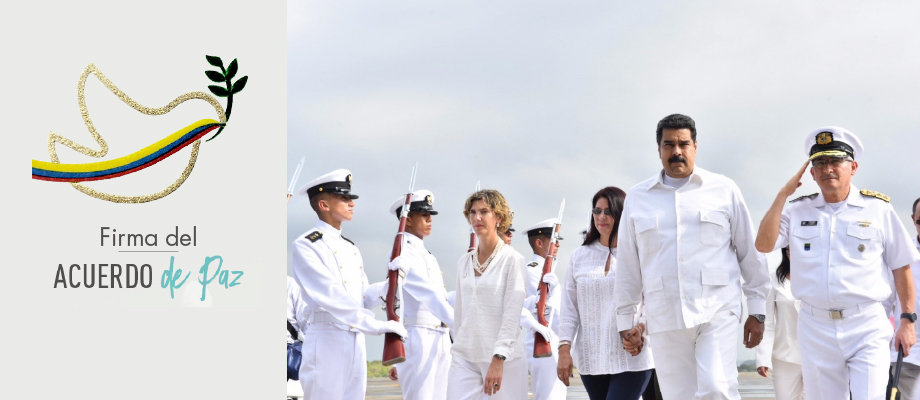 “Llegó el día de la Paz”: Presidente de Venezuela Nicolás Maduro a su llegada Cartagena para asistir acompañar al Colombia en lfirma del Acuerdo de Paz