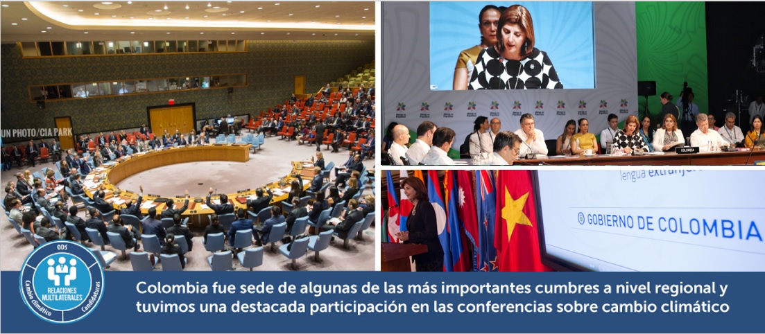 Colombia fue sede de algunas de las más importantes cumbres a nivel regional y tuvimos una destacada participación en las conferencias sobre cambio climático