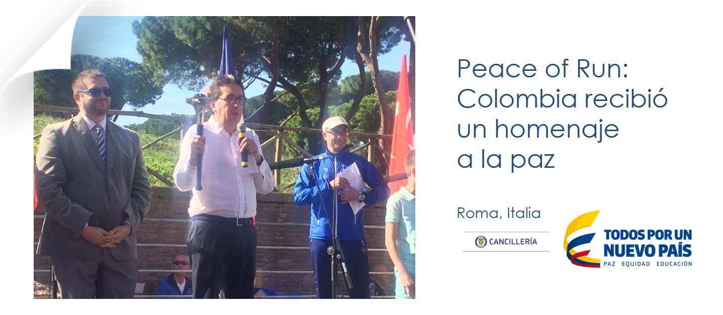 Peace of Run: Colombia recibió un homenaje a la paz en Roma