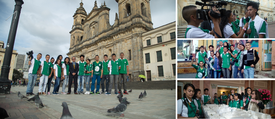 Jóvenes de Antioquia visitaron el barrio Belén de Bogotá, lugar donde compartieron sus historias de vida a través de cortos audiovisuales, como antesala al intercambio cultural que vivirán en Buenos Aires