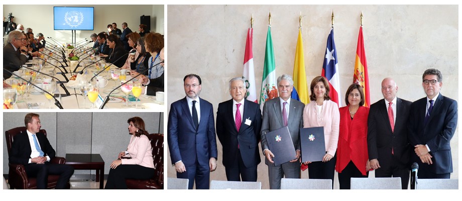 Tercer día de la agenda de la Canciller Holguín en el 72 periodo de la Asamblea de las Naciones Unidas