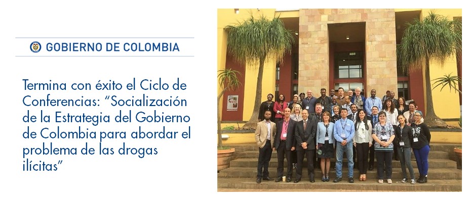 Termina el Ciclo de Conferencias: “Socialización de la Estrategia del Gobierno de Colombia para abordar el problema de las drogas ilícitas”
