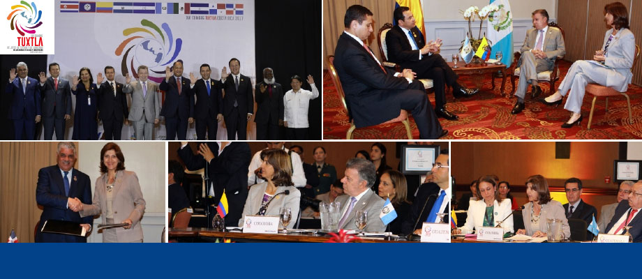 Resumen de la participación de la Canciller María Ángela Holguín en la XVI Cumbre del Mecanismo de Diálogo y Concertación de Tuxtla