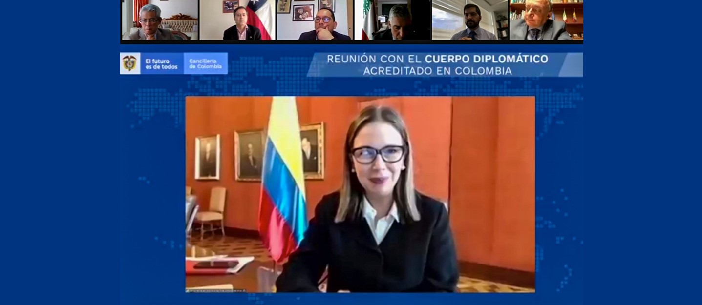 Viceministra Adriana Mejía lideró la segunda reunión con el cuerpo diplomático acreditado en Colombia