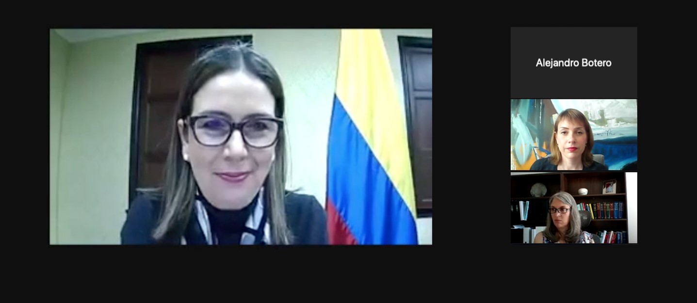 Viceministra de Asuntos Multilaterales, Adriana Mejía, presenta los avances de Colombia en la implementación de los Principios Voluntarios sobre Seguridad y Derechos Humanos
