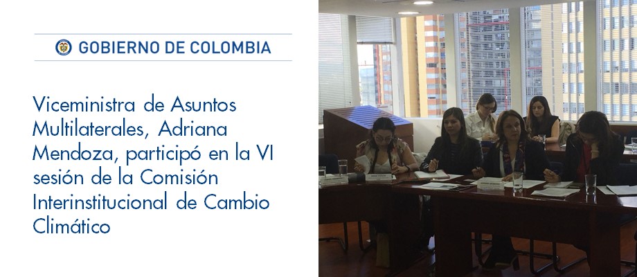 Viceministra de Asuntos Multilaterales participó en la VI sesión de la Comisión Interinstitucional de Cambio Climático